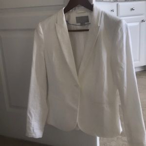 White linen blazer